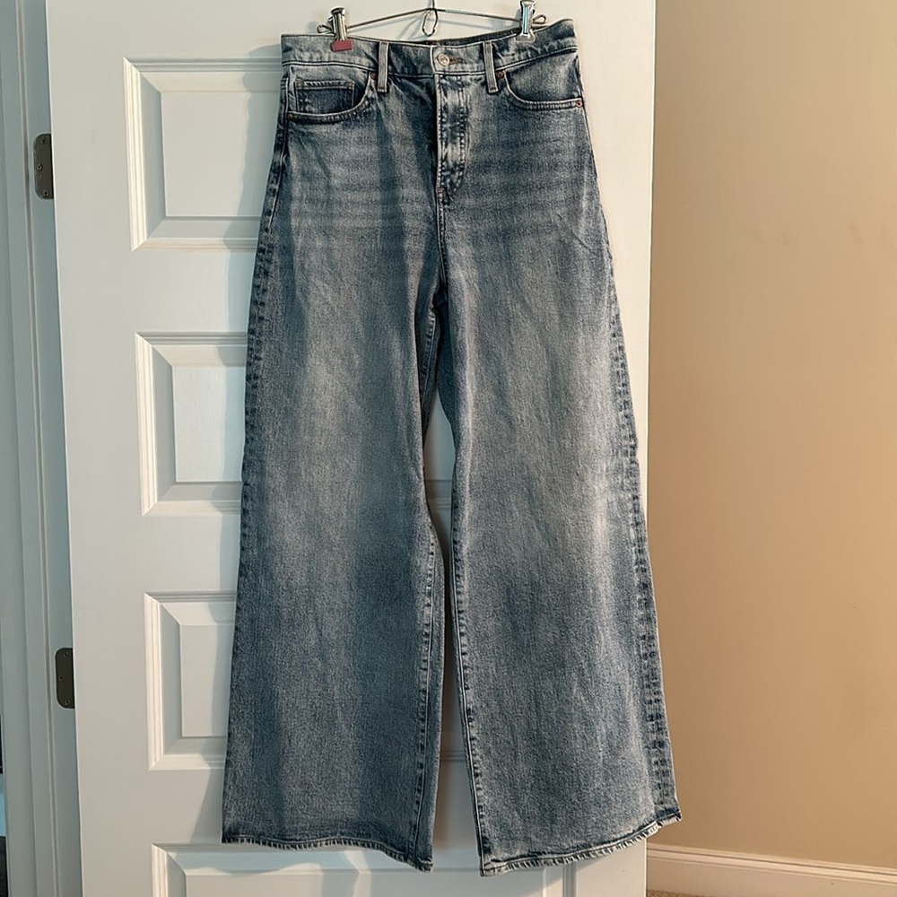 Express- High Waist Wide Leg Jeans - light wash